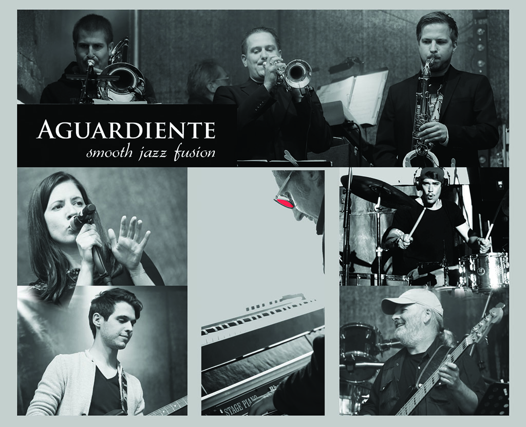 Aquadiente Collage Schriftzug